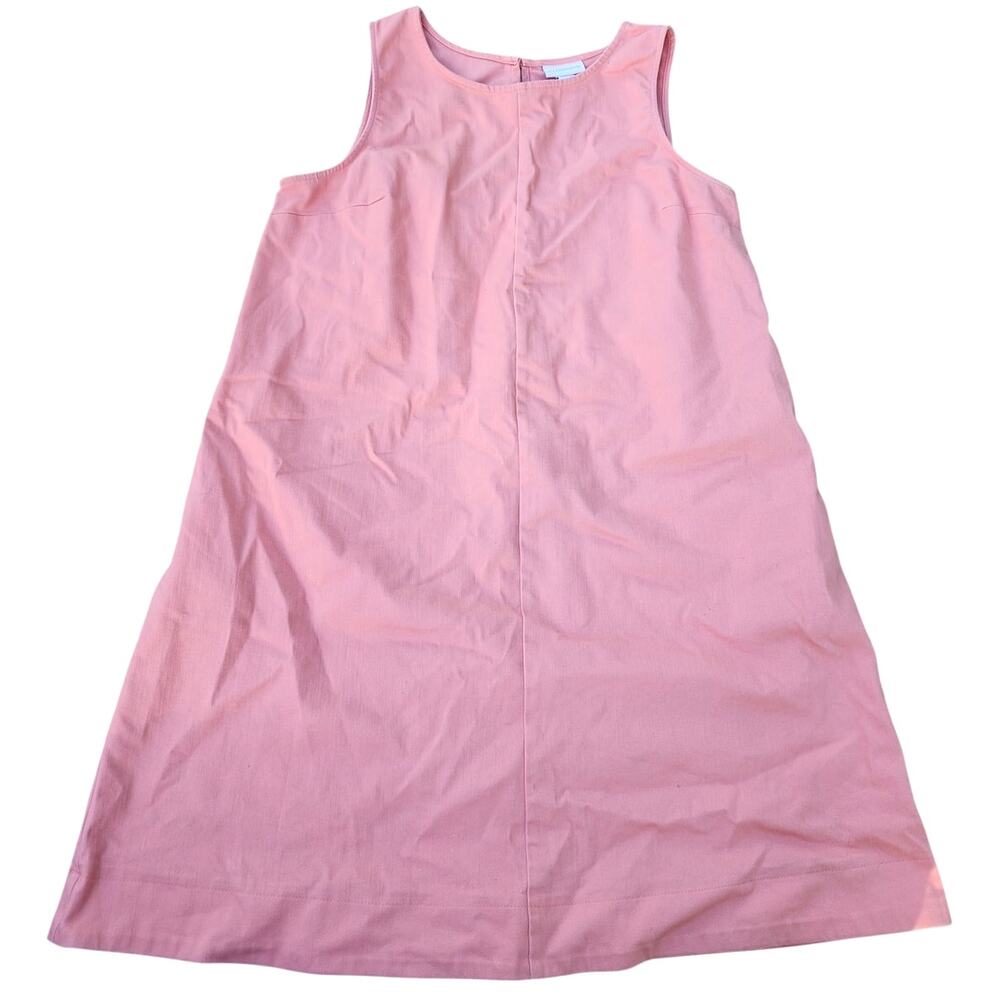 Liz Claiborne Pink Jean Tank sleeveless shift midi dress Large